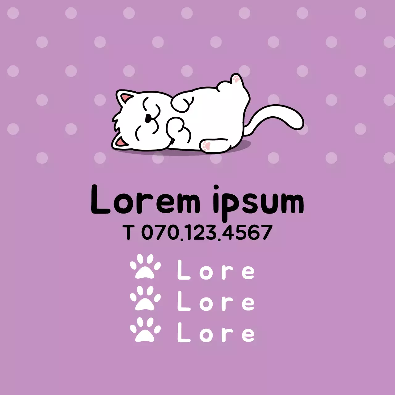 Ilustrasi karakter ungu klinik hewan