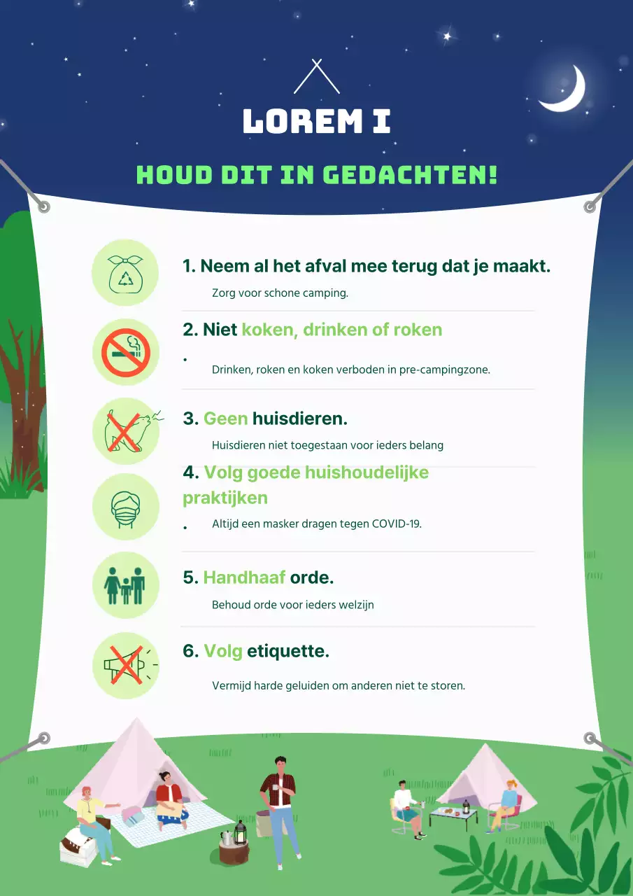 Groene en marineblauwe bewegwijzering