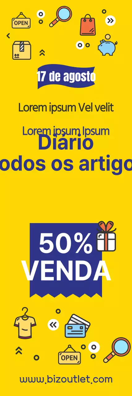 Venda em toda a loja