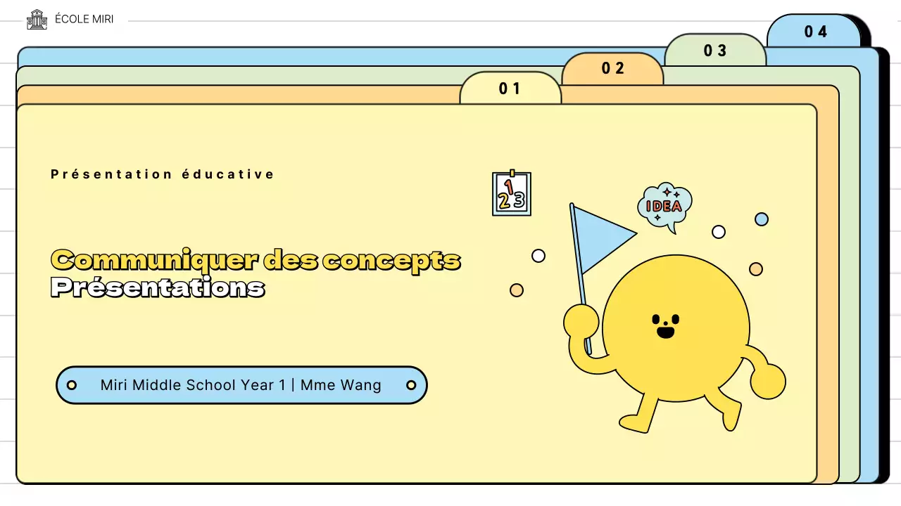 Mignons dépliants aux couleurs pastelConvaincre le concept d'éducation scolaire