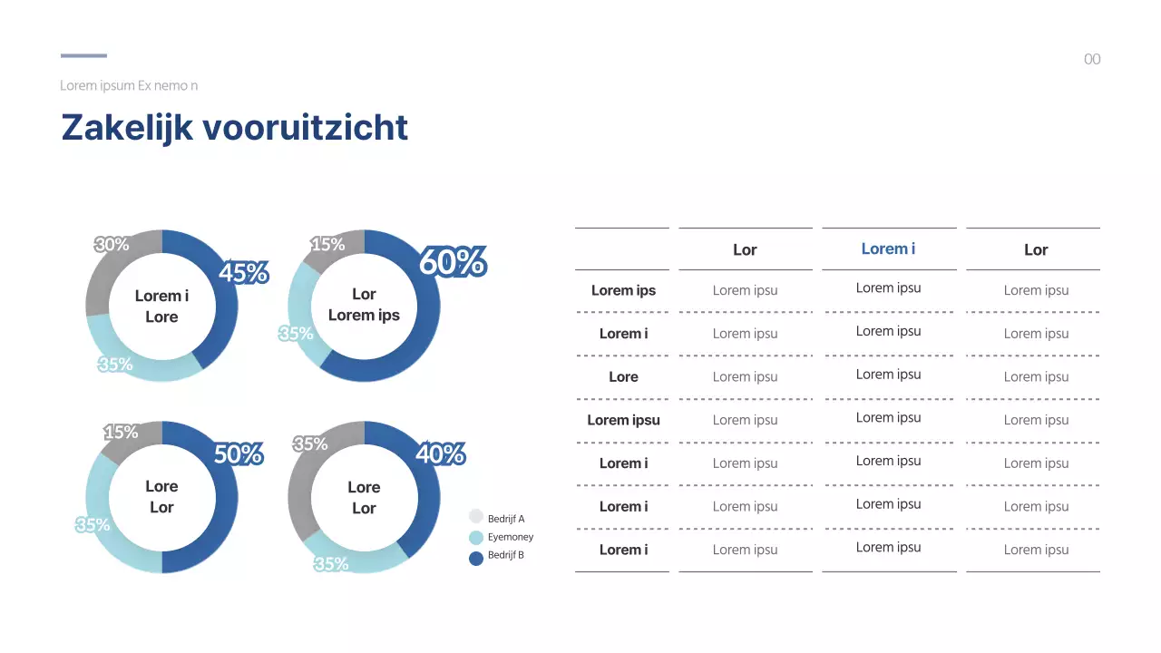 Blauw getinte financiële app diensten investeringsvoorstel