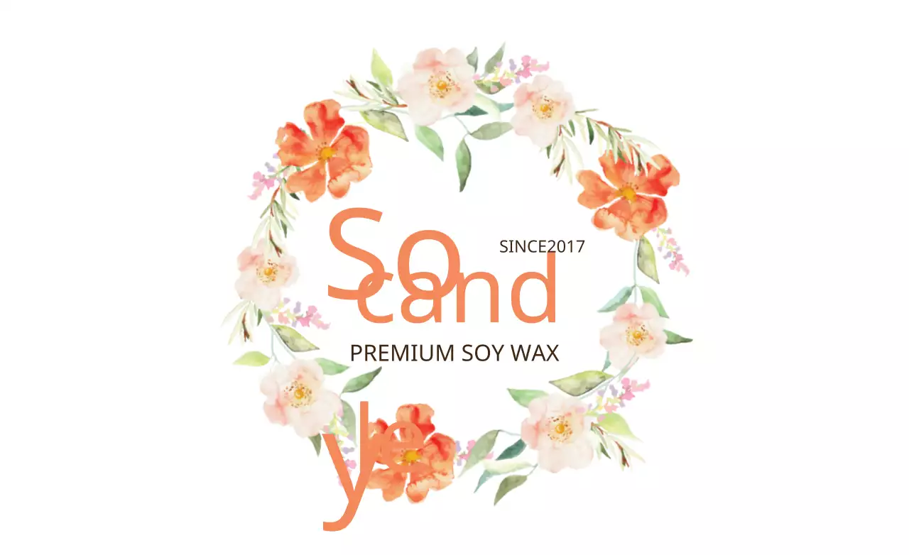 Orange Floral Soy Wax Advertisement Banner