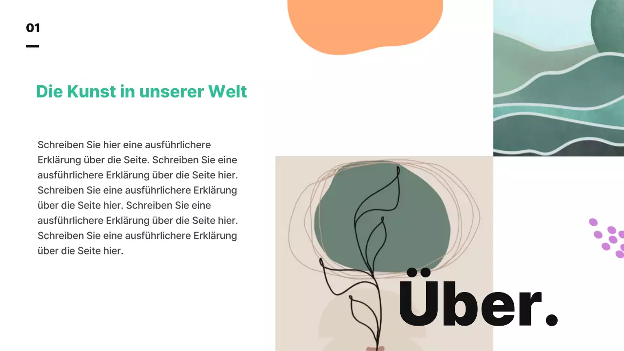 Eine niedliche abstrakte Illustration mit lebhaften Farben zur Vorstellung des Geschäftsplans und des Lehrplans Ihrer Schule