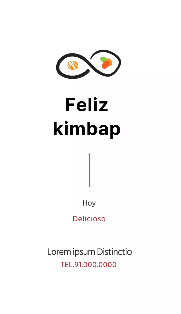 Ilustración blanco limpio restaurante kimbap