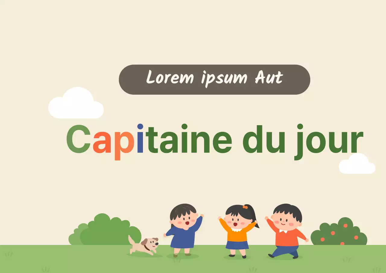 Des styles d'illustration colorés et mignons pour les textes guidés et les décorations de tableau noir pour les leçons d'aujourd'hui.