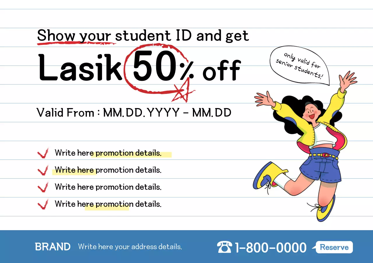 Blue Trendy Lasik Promotion Poster