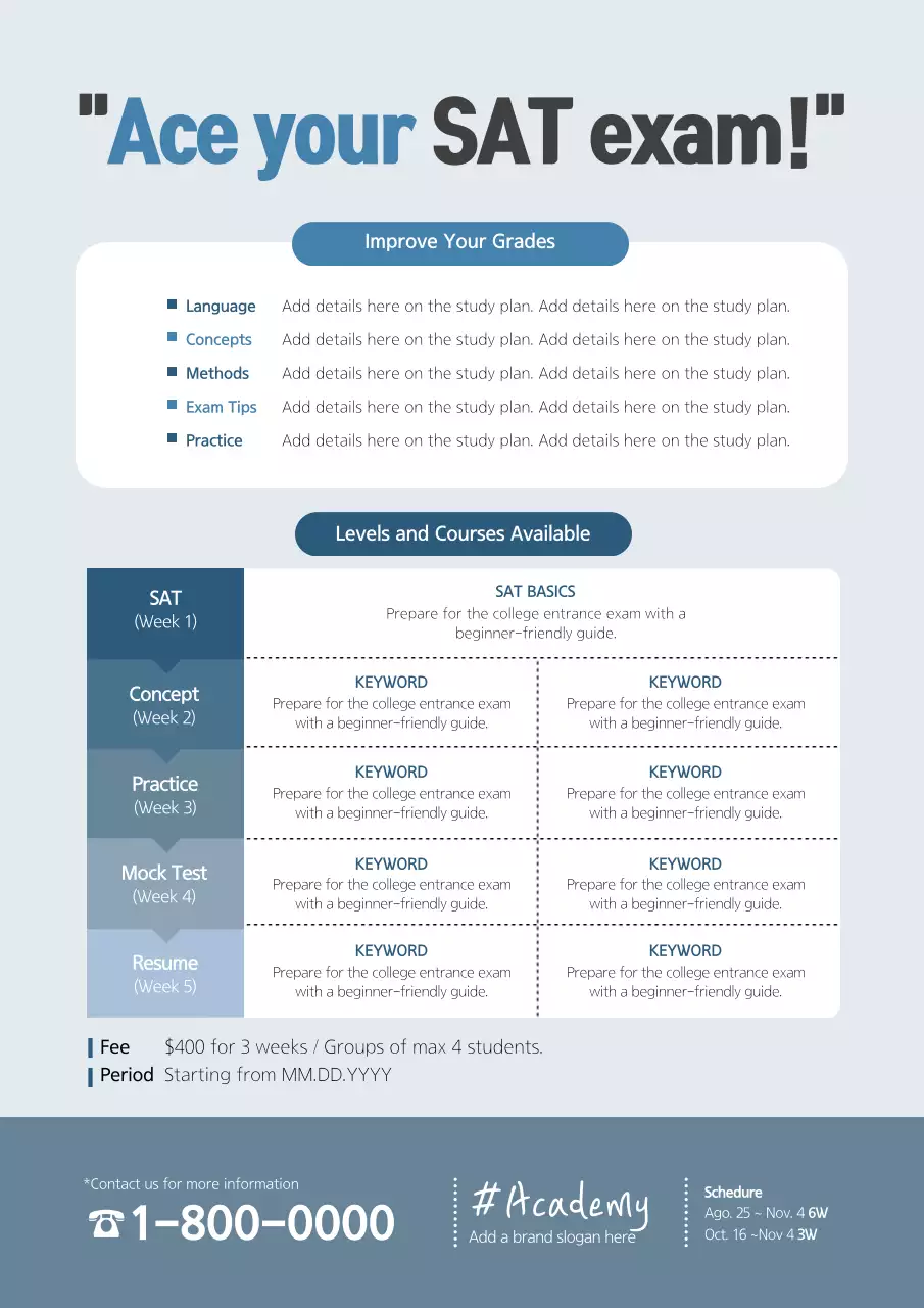 Blue Modern Sat Promotion Poster