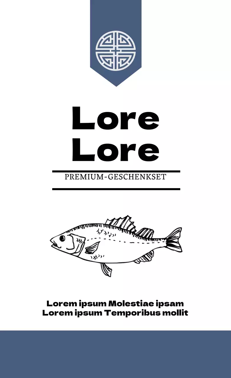 Blaues illustriertes Gulasch-Geschenkset Verpackungsetikett