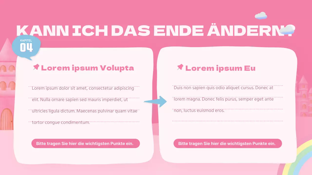 Eine niedliche rosa Prinzessin, ein Märchen, Schauspielunterricht