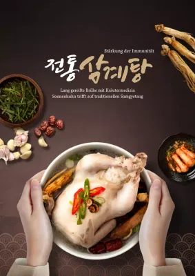 Menü für einen luxuriösen Massagesalon