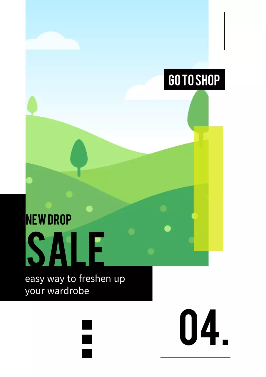 Green Minimal Sale Promotion Poster