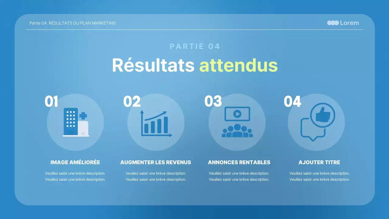 Présentations médicales en bleu