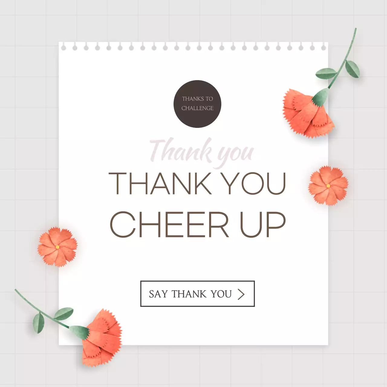 White Elegant Thank You Card Instagram Post