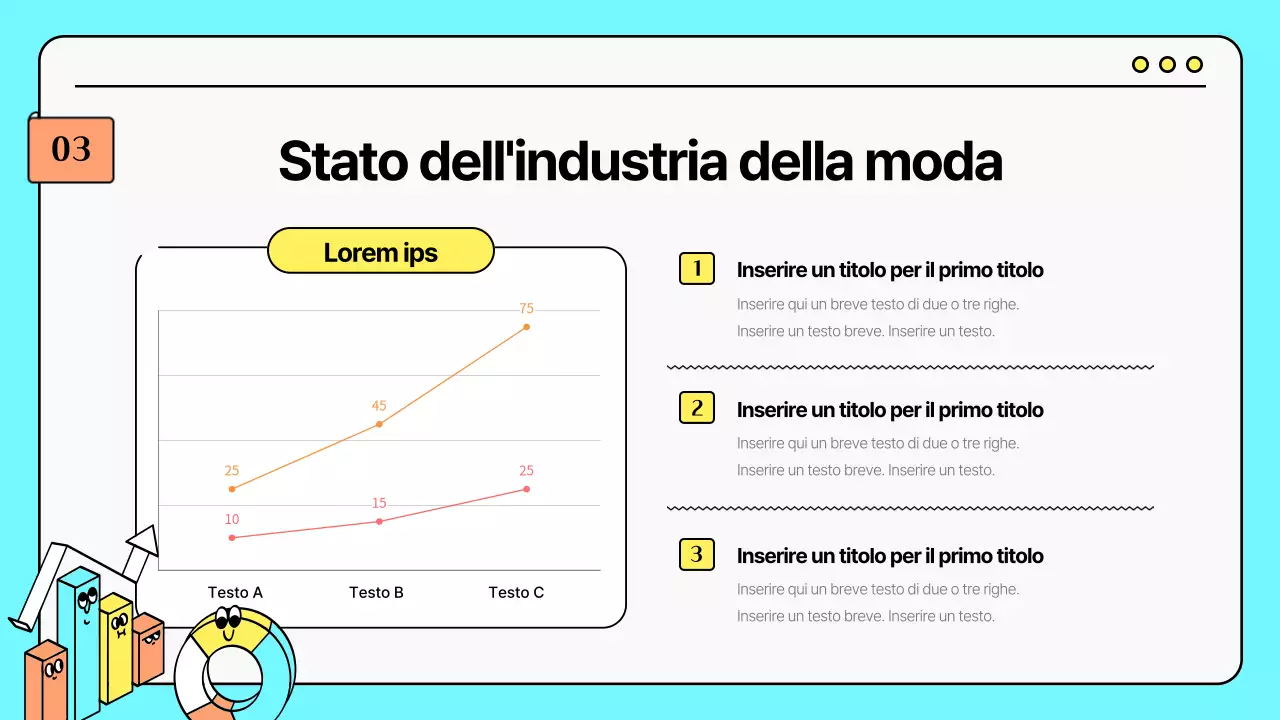 Strategie di marketing per simpatiche illustrazioni in giallo e menta