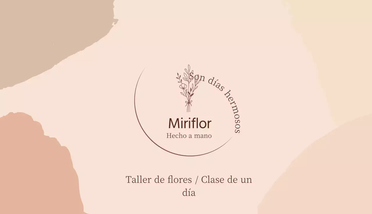 Ilustración marrón Floristería Vintage Florist