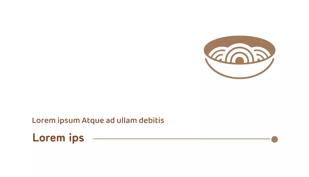 Icona marrone Biglietto da visita semplice del ristorante Kalnoodle