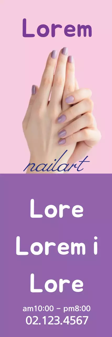 Banner promocional de Nailart rosa elegante