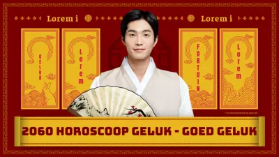 Nieuwjaarshoroscopen in rood en geel