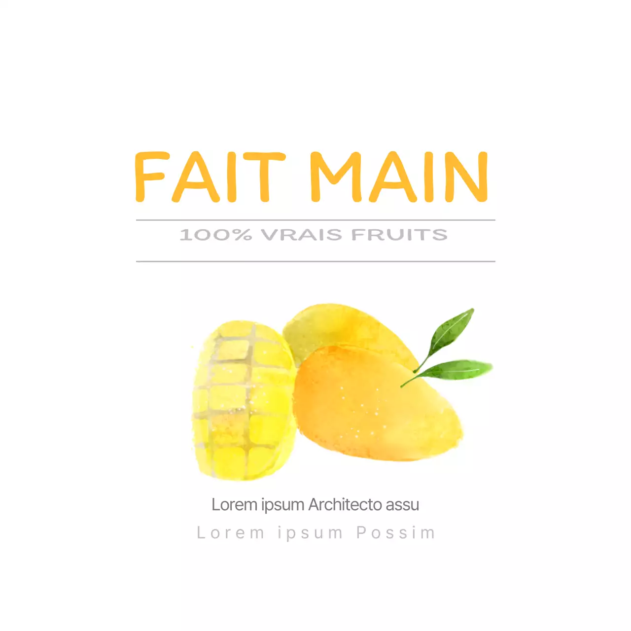 100% VRAIS FRUITS Mangue