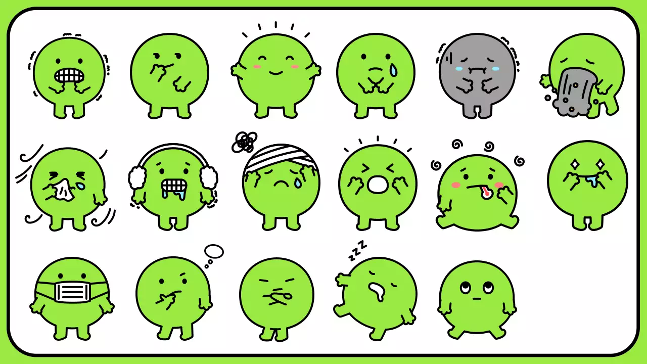 Simpatici personaggi in chartreuse e un layout pulito