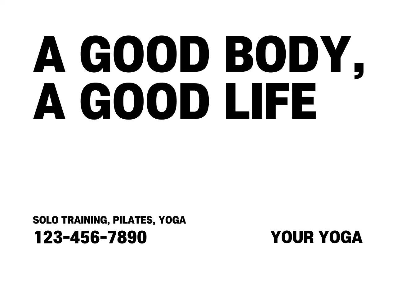 Black Minimal Fitness Promotion Poster