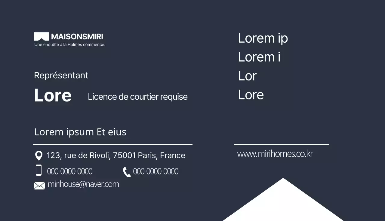 Illustration bleu marine logo propre immobilier