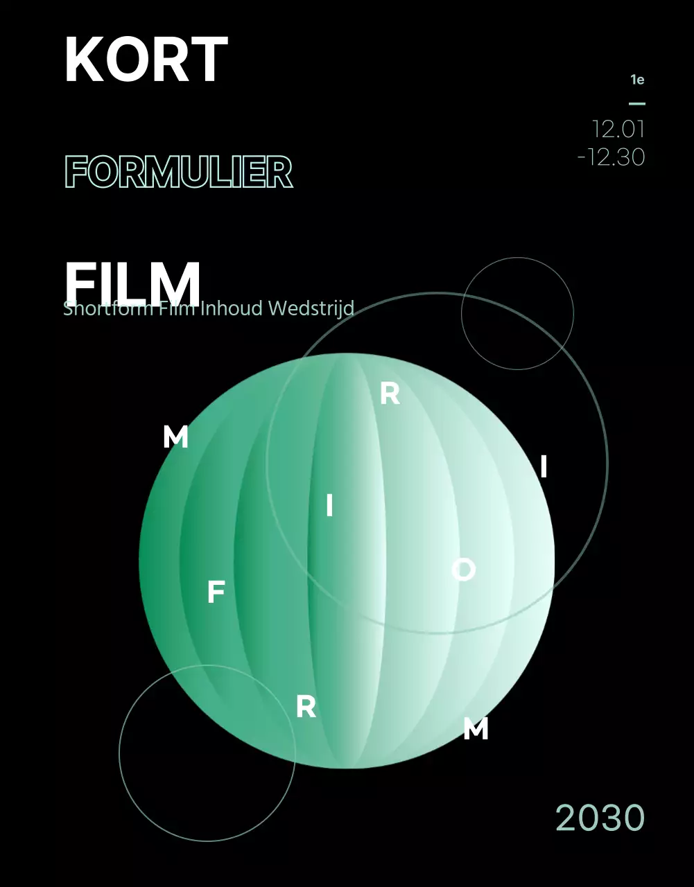 Een trendy, eenvoudige pop van mint op zwarte korte film Meer info