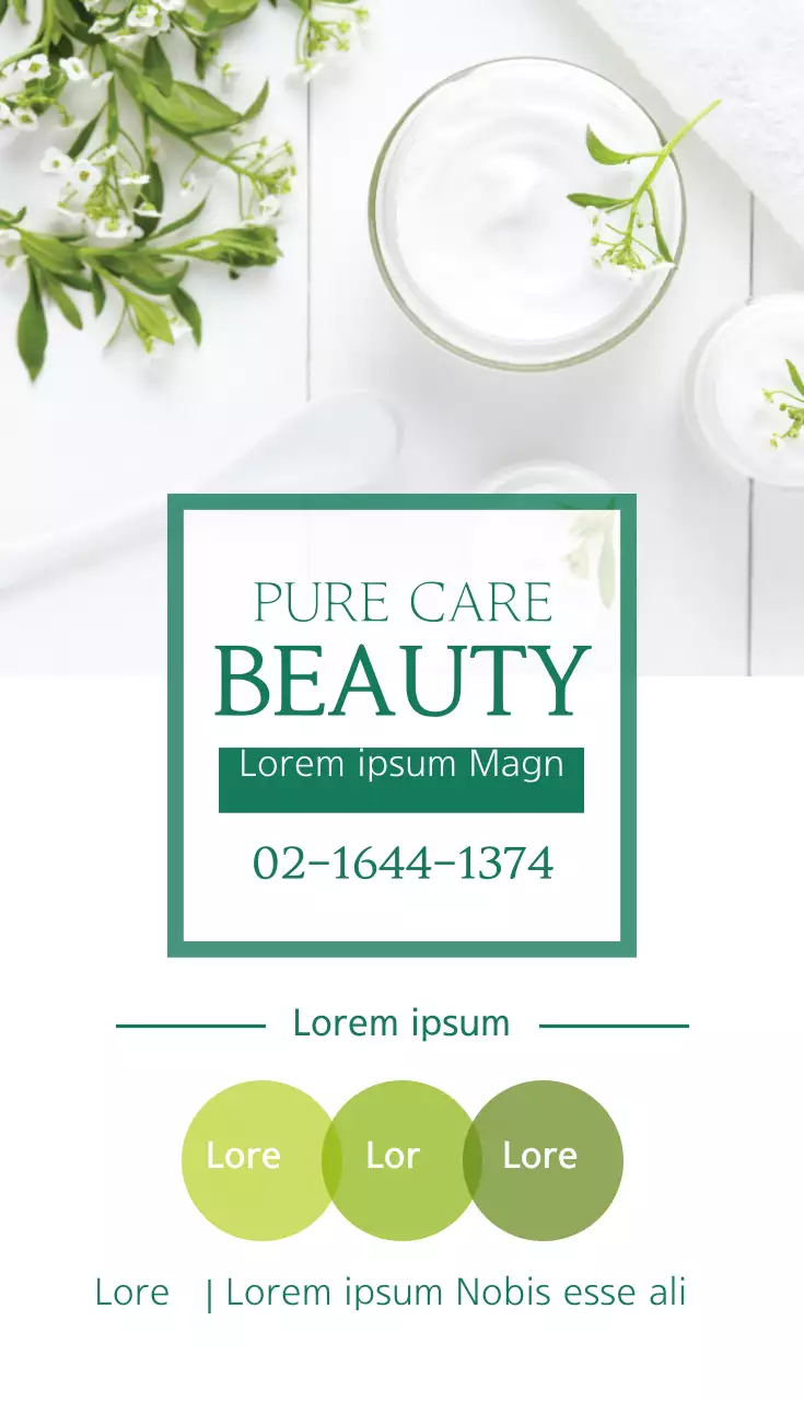 Cartão de visita de promoção de beleza minimalista branco