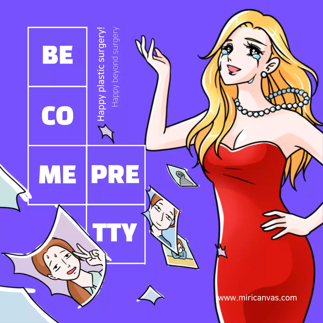 Purple Retro Beauty Promotion Instagram Post