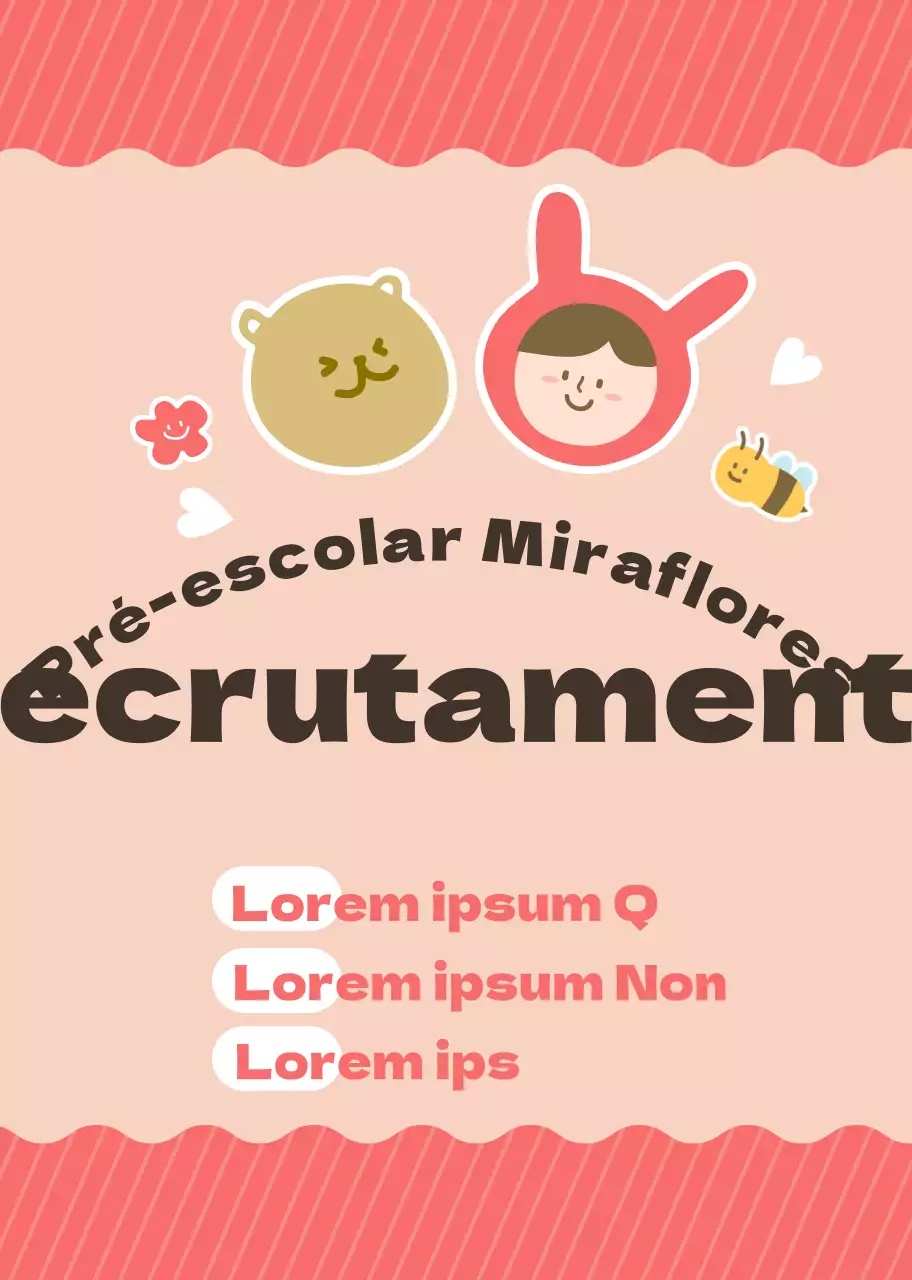 Recrutamento para o pré-escolar Jardim de infância Magnet