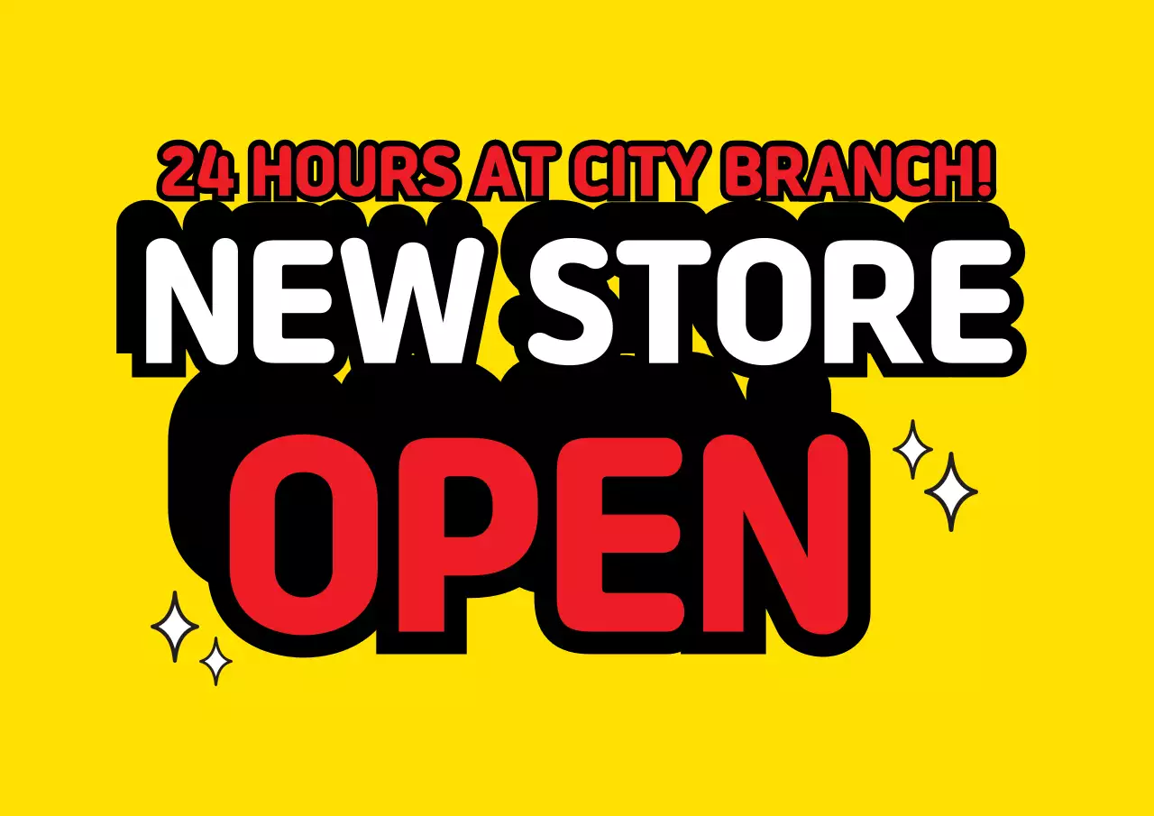 Yellow Bold Store Promotion Poster