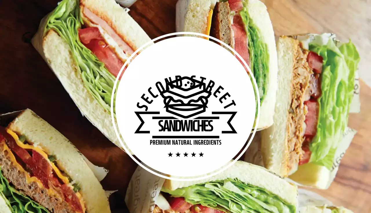 White Minimal Sandwich Business Card