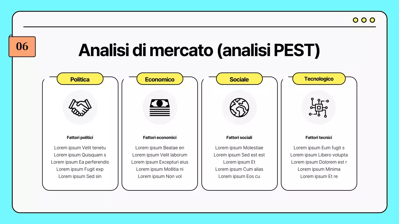 Strategie di marketing per simpatiche illustrazioni in giallo e menta