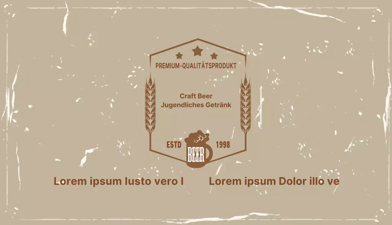 Beige Elfenbein Illustration Logo Bar Visitenkarte