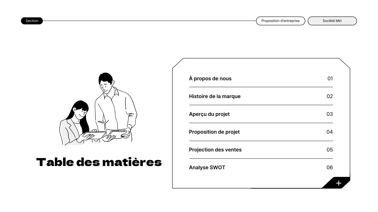Une proposition simple et modulable avec des illustrations en noir et blanc