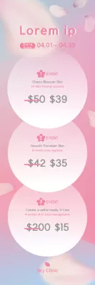 Banner de promoção de cuidados com a pele rosa elegante