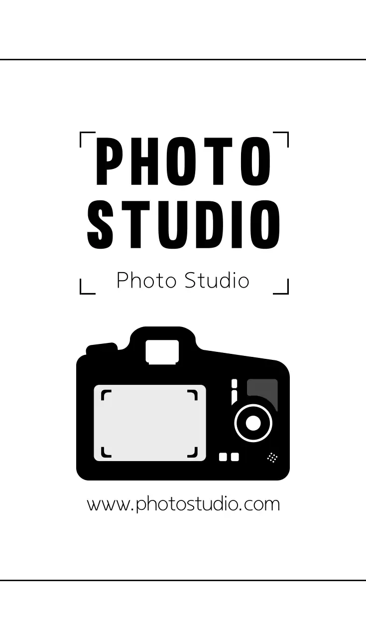 Kartu Nama Fotografi Minimalis Hitam