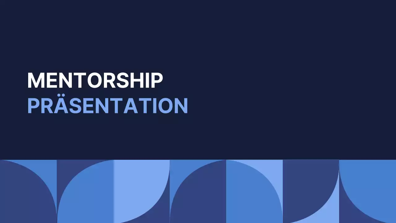 Ein einfaches blaues und hellblaues Anschreiben der Mentoring-Abteilung