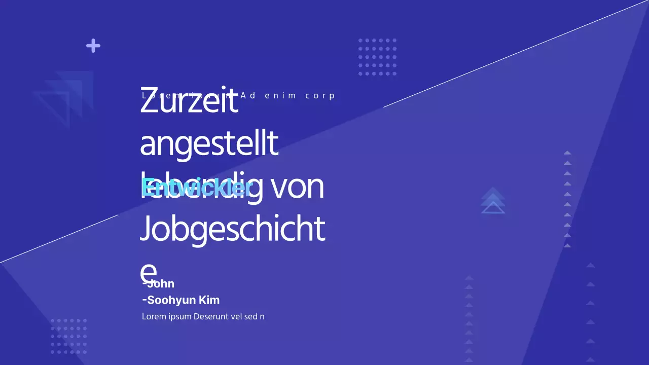 Ausbildung für blau getönte Entwickler zur Berufsfindung