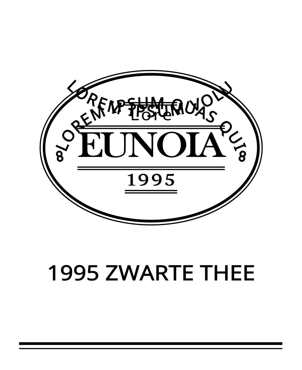 Vintage zwarte theezakjes in logovorm