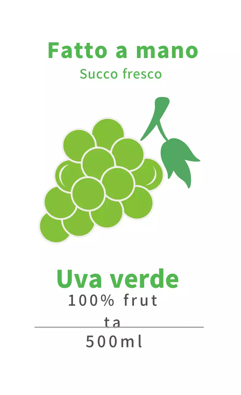 Simpatiche etichette alimentari con illustrazioni color chartreuse