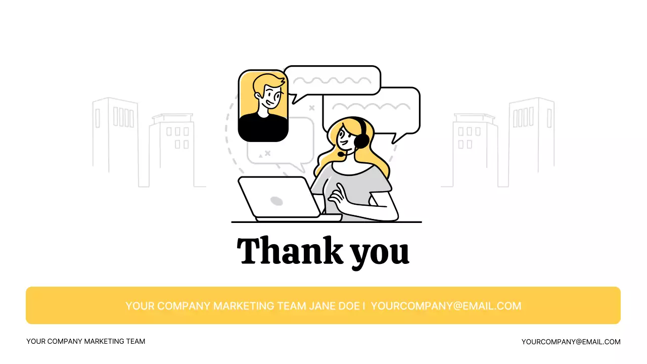 노란색과 검정색의 심플한 비즈니스 PT