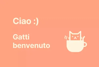 Cat cafe Valchiria con gatti su sfondo rosa
