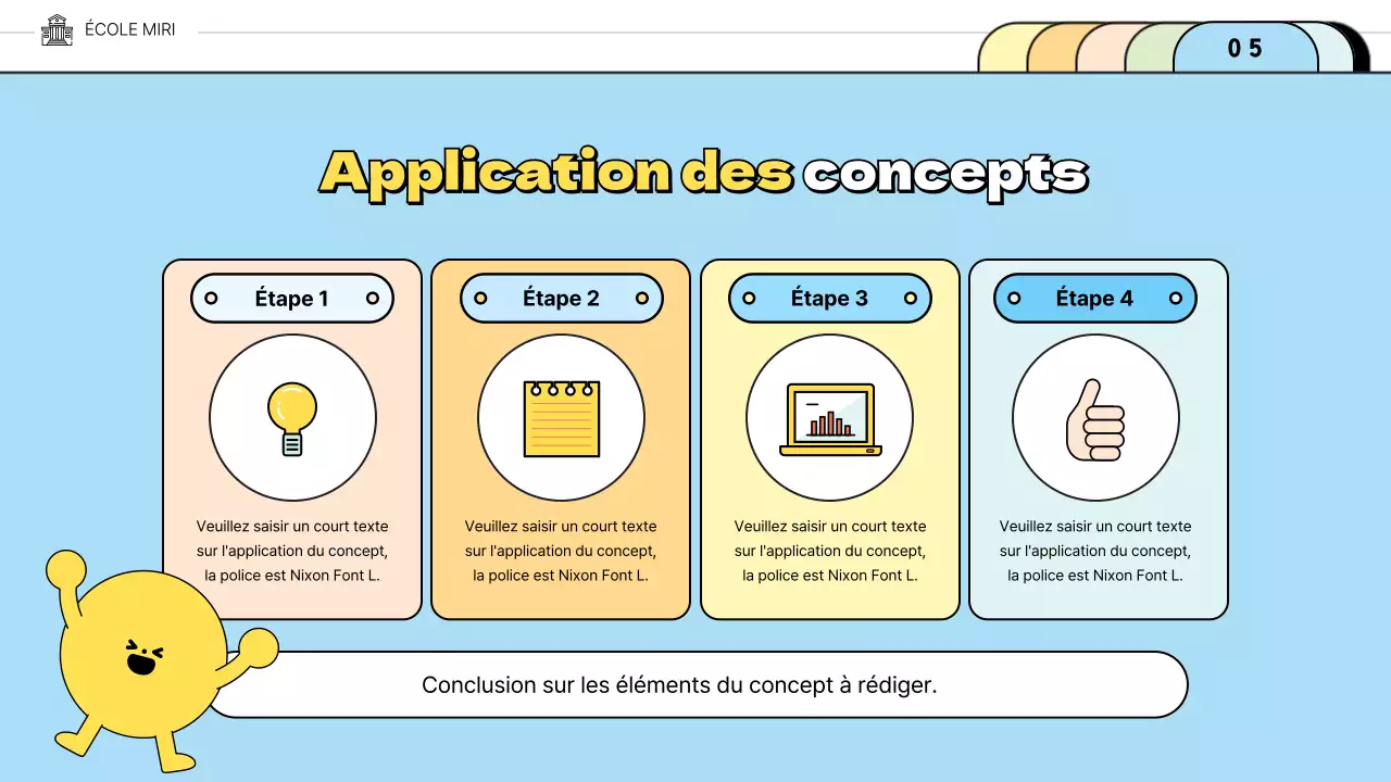 Mignons dépliants aux couleurs pastelConvaincre le concept d'éducation scolaire