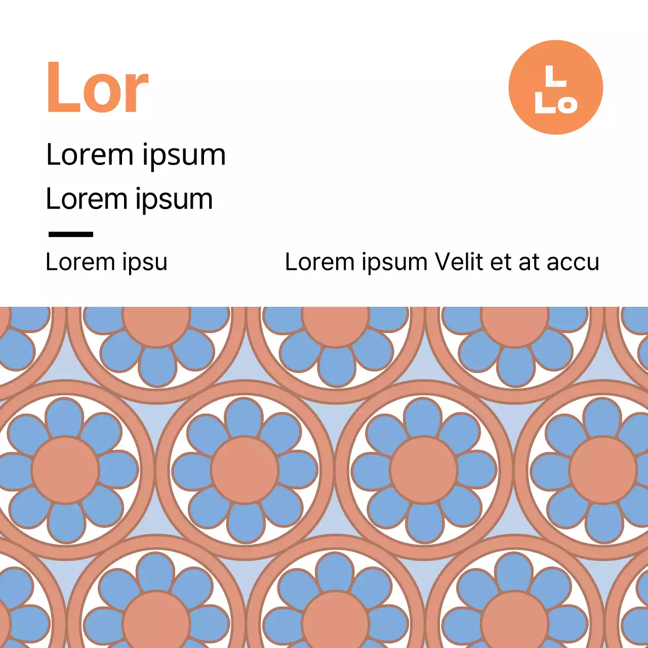 Étiquette hanwa pour aliments traditionnels avec motif orange