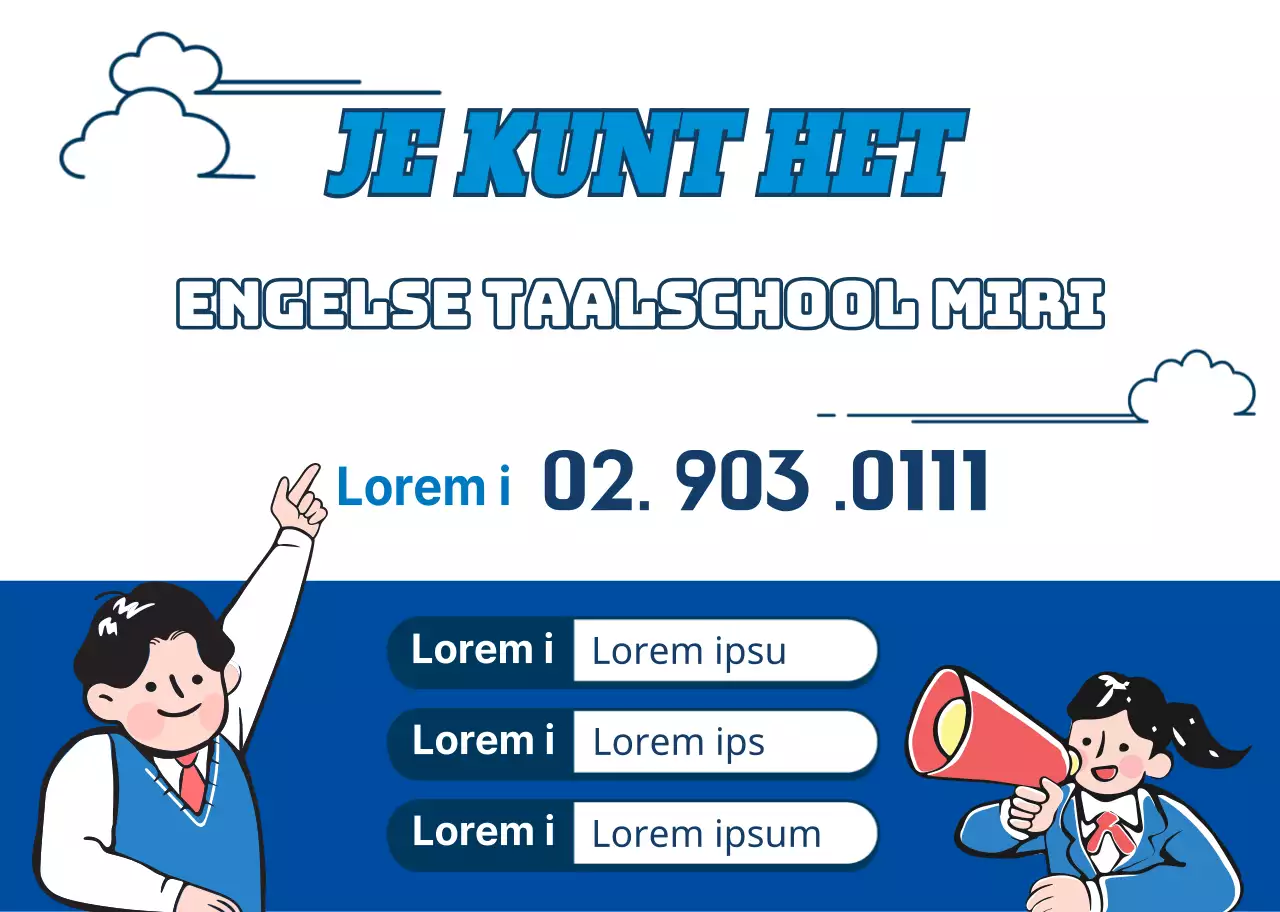 Het Blauwe Karakter van de Illustratieschool promoten