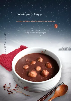 Promocione el menú de invierno de su restaurante de udon