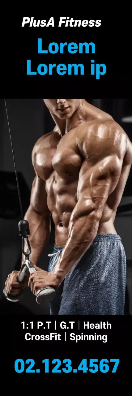 Banner de promoção de fitness moderno preto