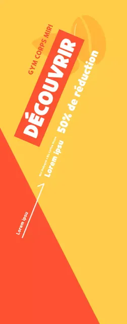 Bannière promotionnelle pour une salle de sport joyeuse