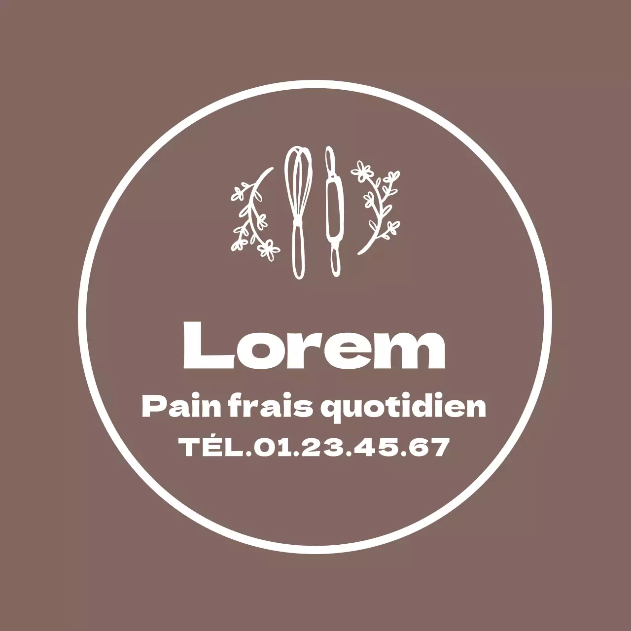 illustration brune boulangerie simple boulangerie